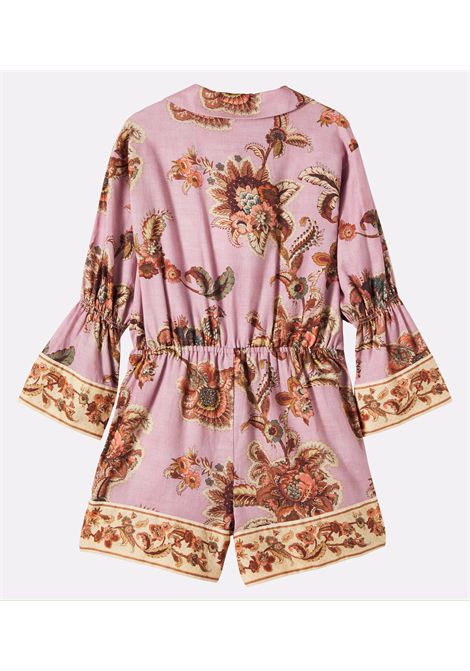 Tuta con stampa floreale ZIMMERMANN KIDS | 7833YSS261MAUVE JACOBEAN